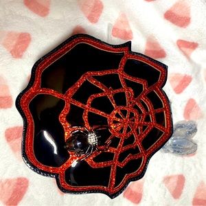 Betsey Johnson Halloween spider web crossbody purse